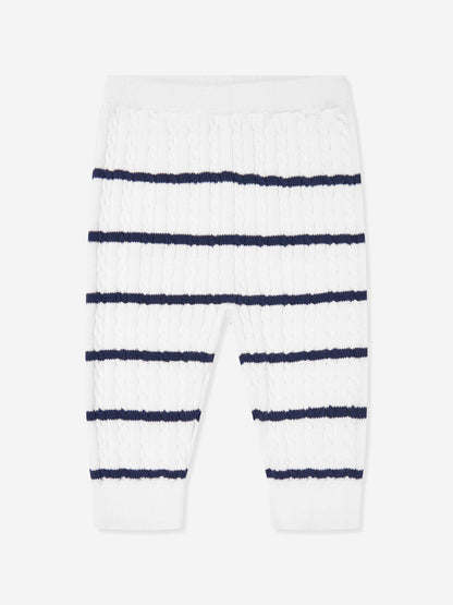 Baby Striped Leggings Set in Navy