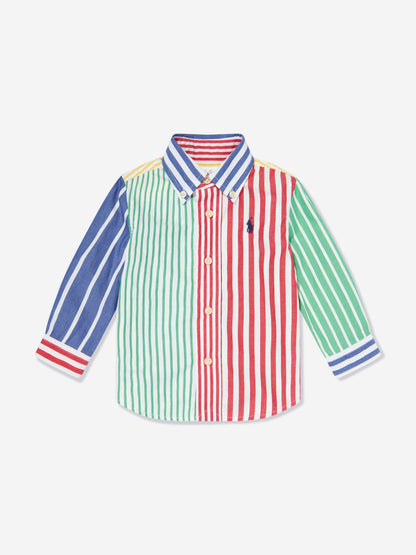 Baby Boys Shirt and Trouser Set in Multicolour