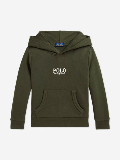 Boys Polo Hoodie in Green