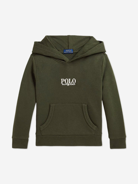 Boys Polo Hoodie in Green