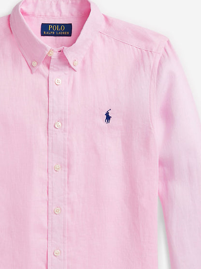 Boys Linen Shirt in Pink