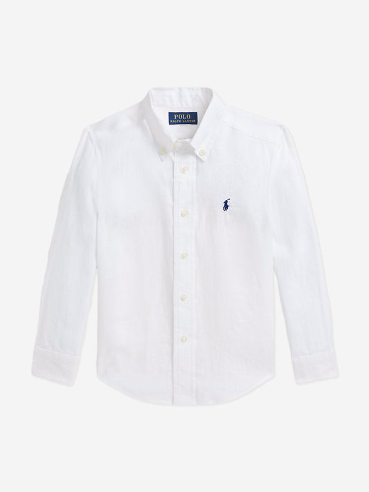 Boys Linen Shirt in White
