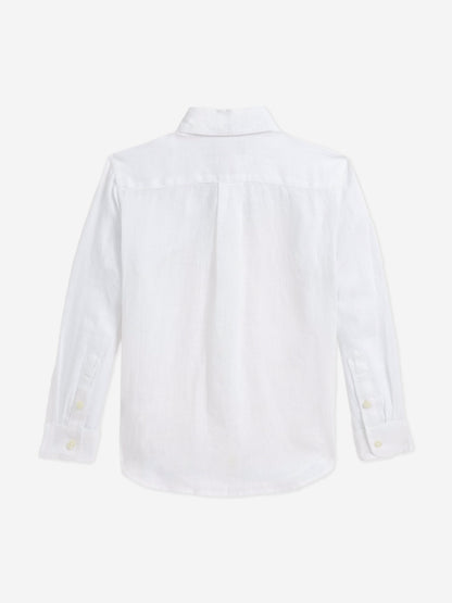 Boys Linen Shirt in White