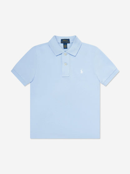 Boys Logo Polo Shirt in Blue
