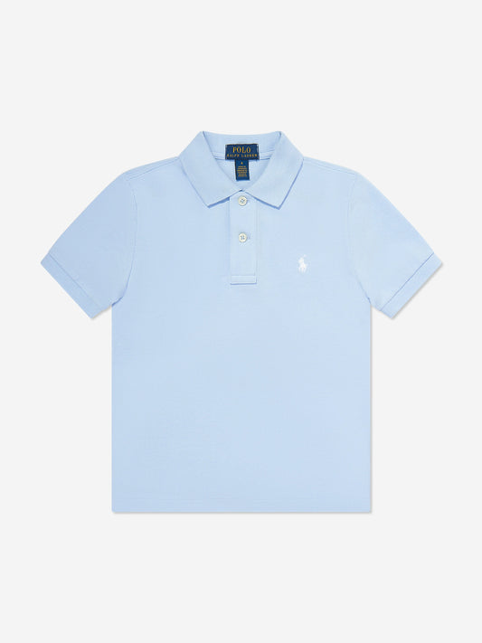 Boys Logo Polo Shirt in Blue