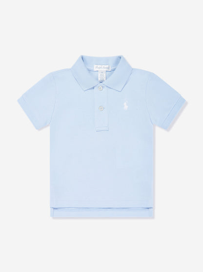 Baby Boys Logo Polo Shirt in Blue