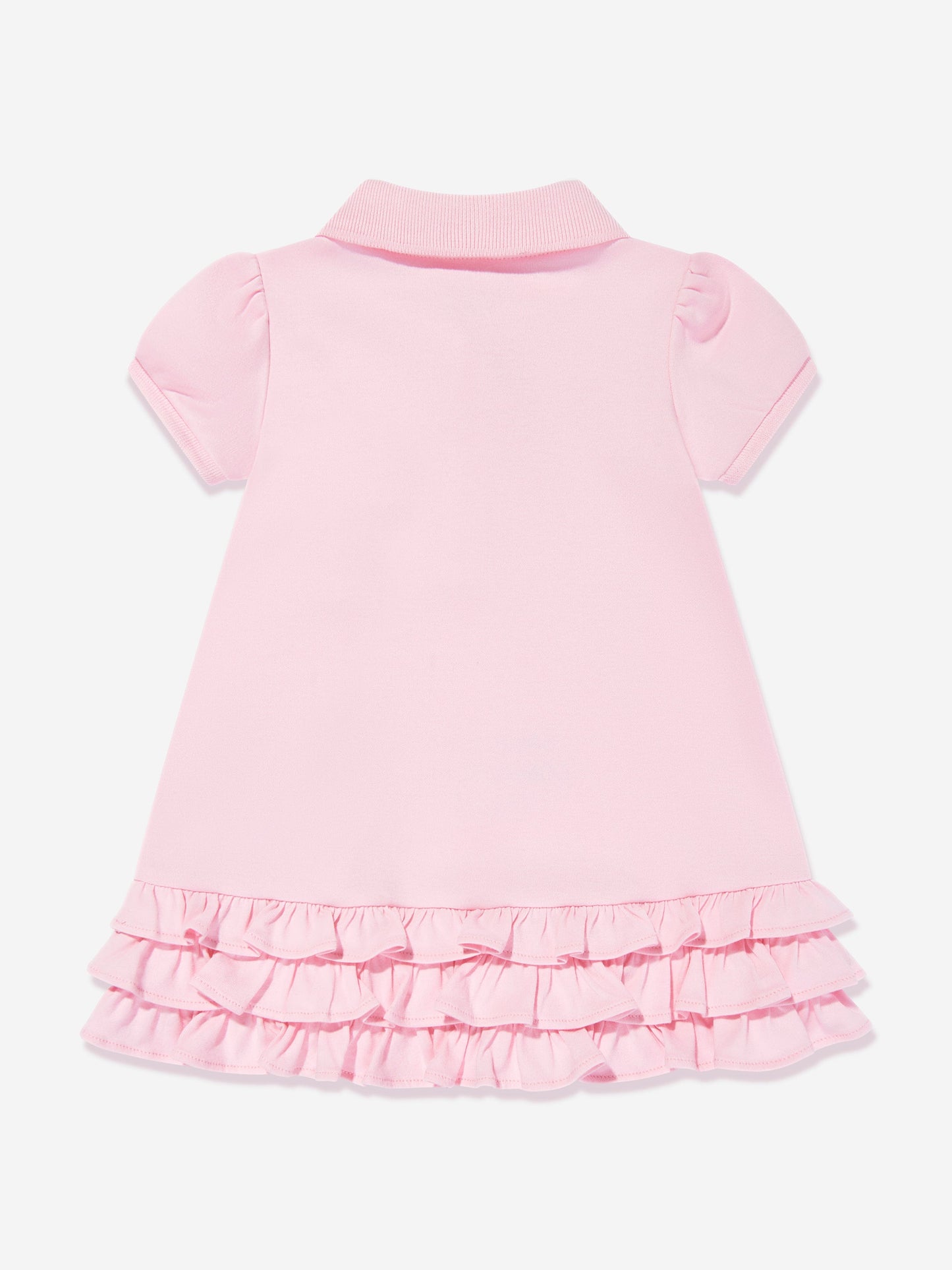 Baby Girls Ruffle Polo Dress With Bloomers in Pink