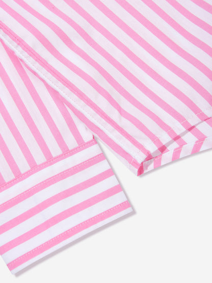Boys Striped Logo Shirt in Pink