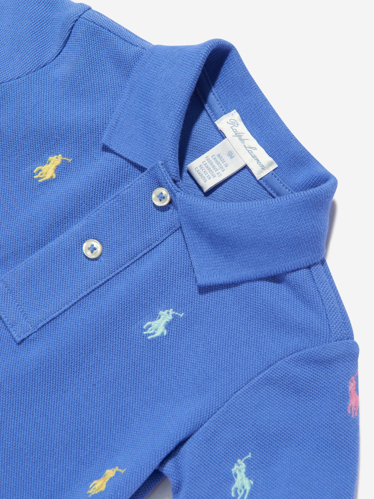 Baby Boys Logo Polo Shirt in Blue