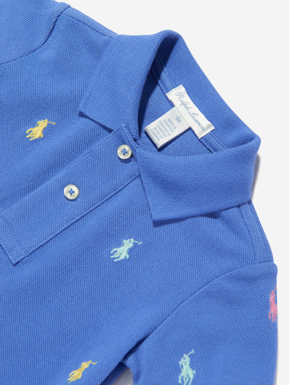 Baby Boys Logo Polo Shirt in Blue