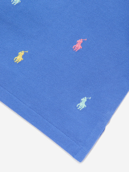 Baby Boys Logo Polo Shirt in Blue