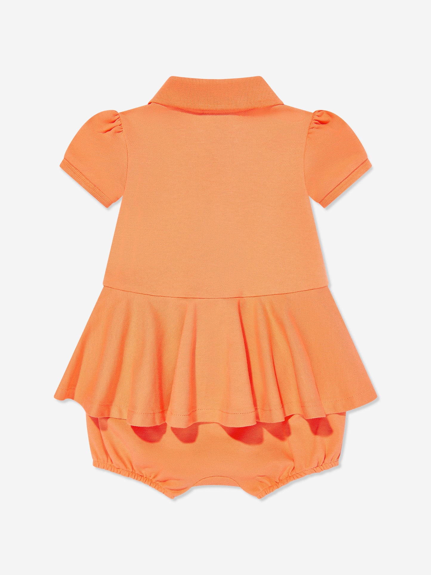 Baby Girls Peplum Romper in Orange