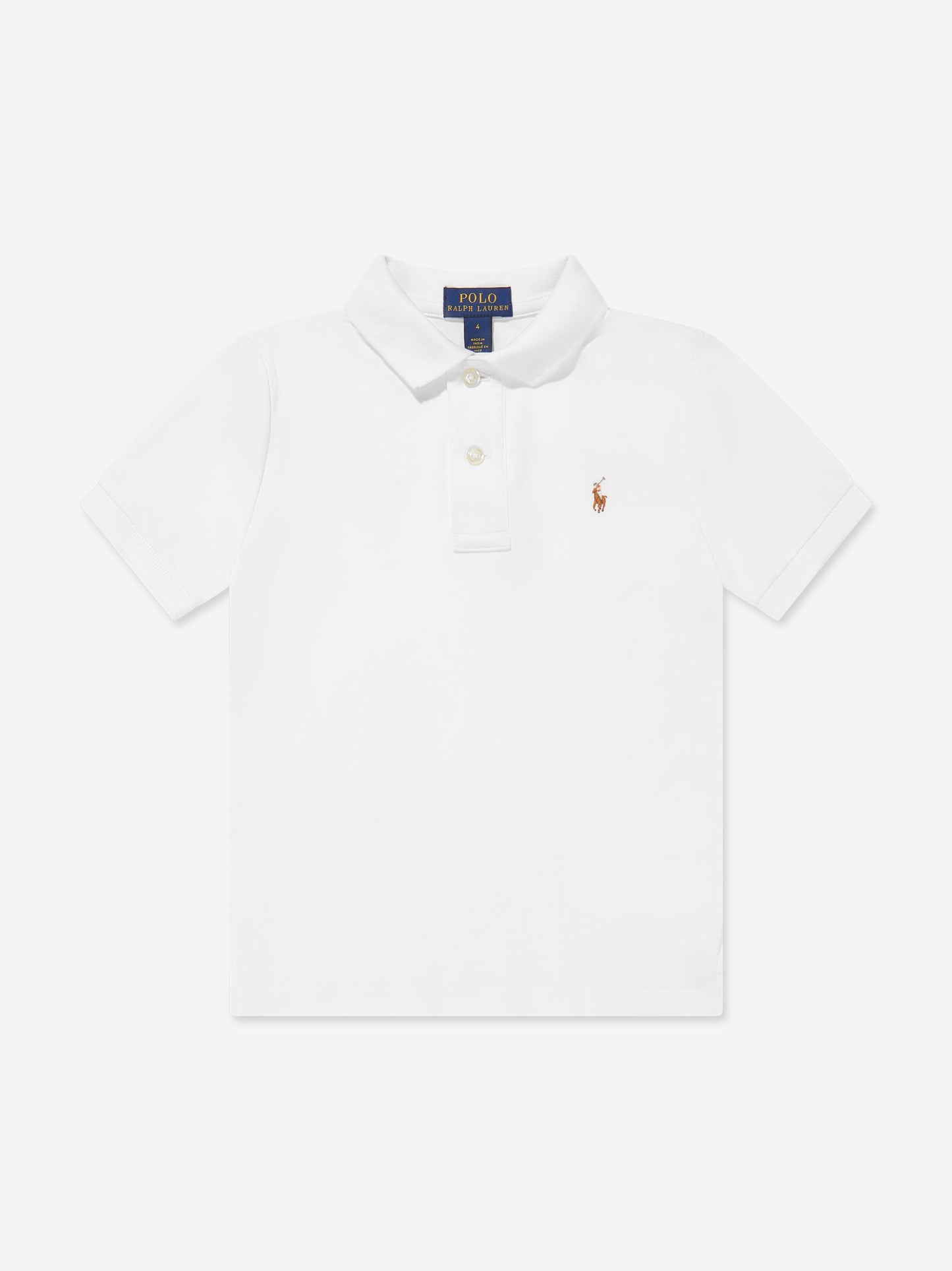Boys Logo Polo Shirt in White