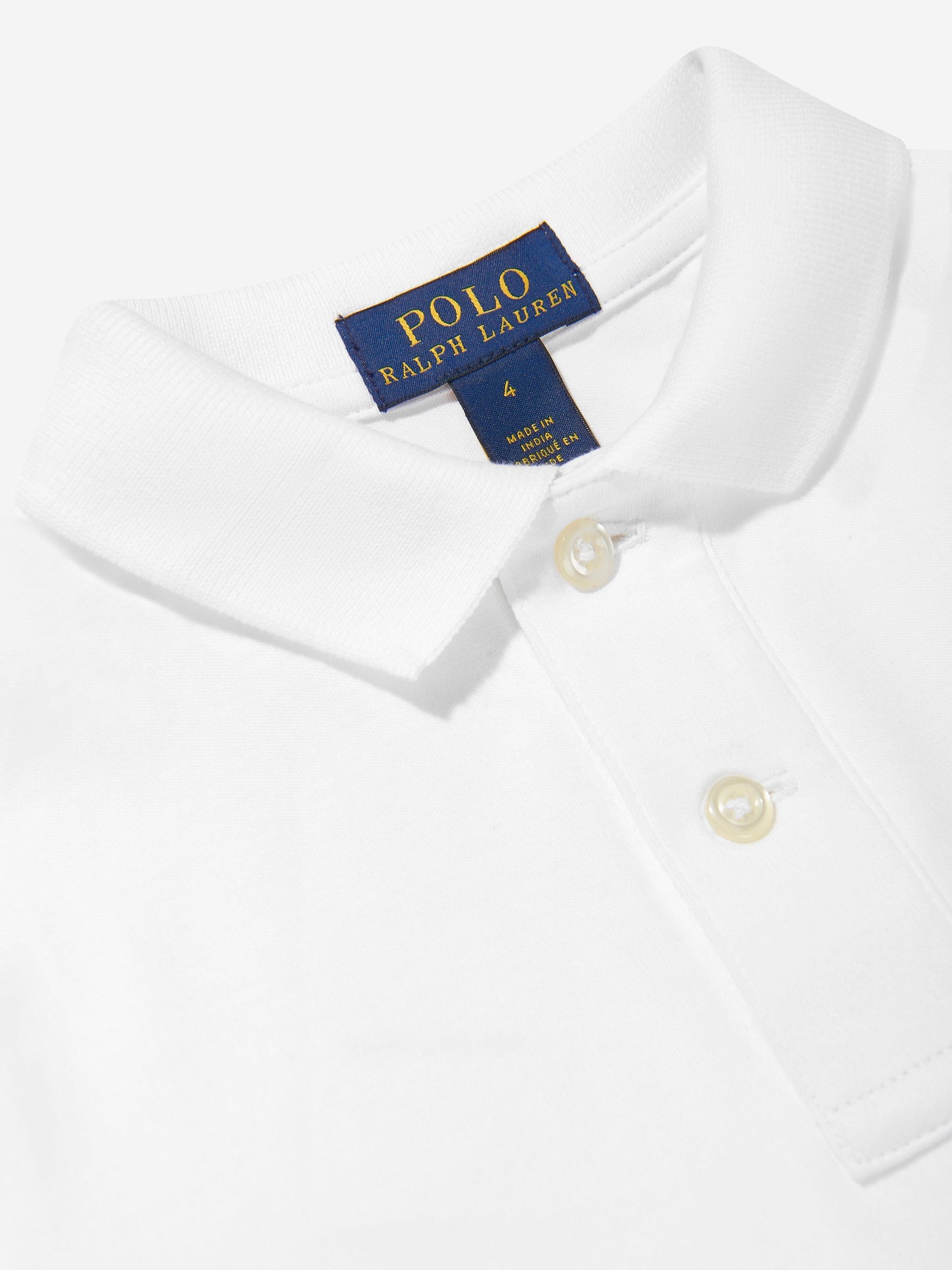 Boys Logo Polo Shirt in White