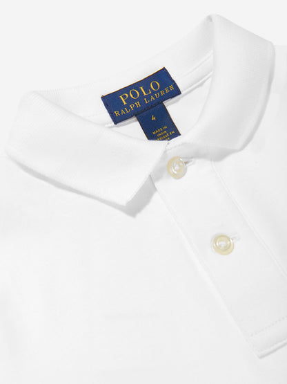 Boys Logo Polo Shirt in White