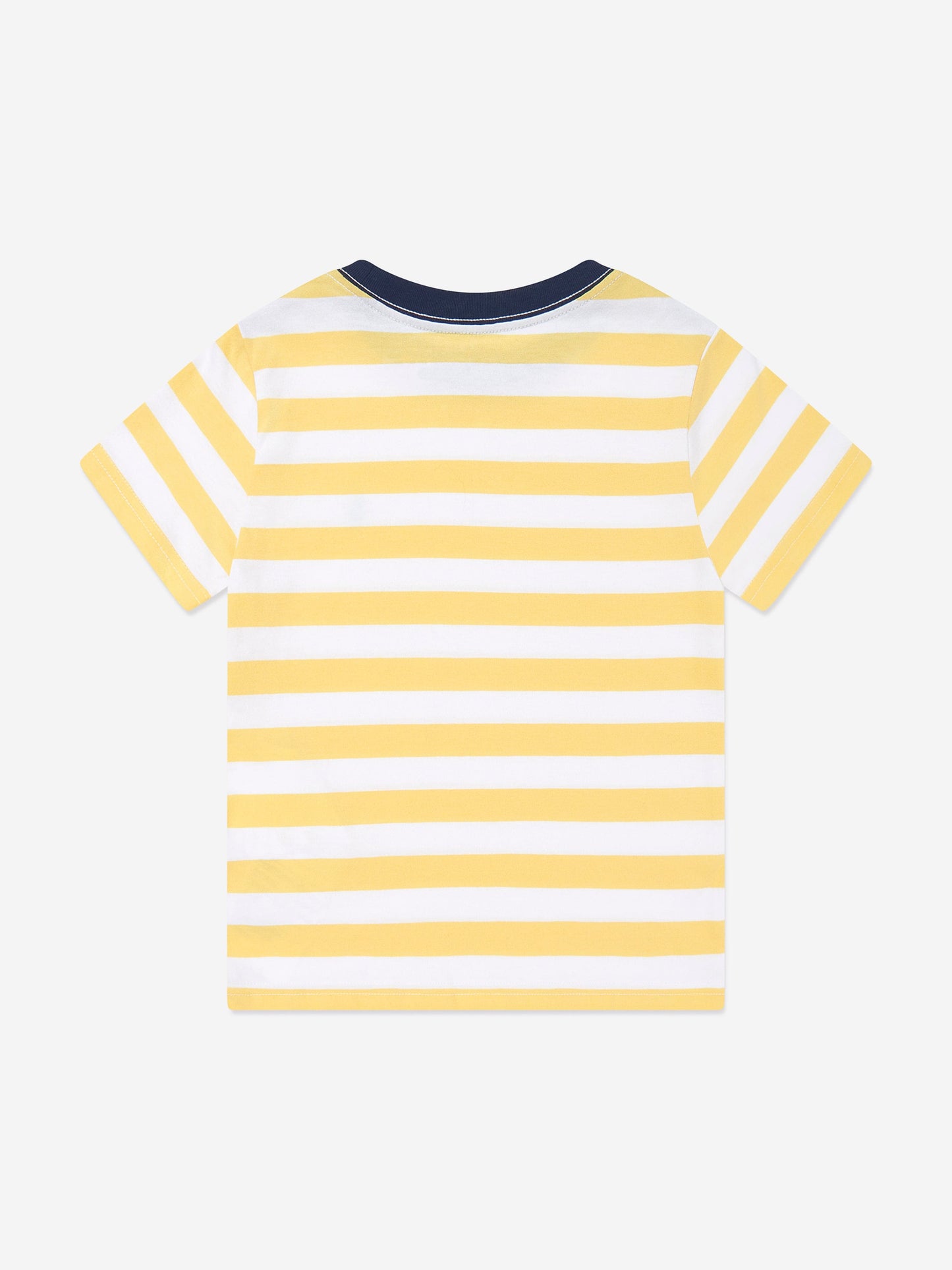 Boys Striped Logo T-Shirt in Yellow