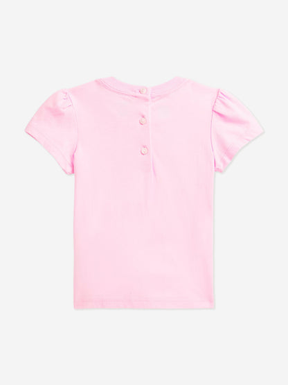 Baby Girls Bear T-Shirt in Pink