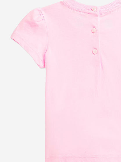 Baby Girls Bear T-Shirt in Pink