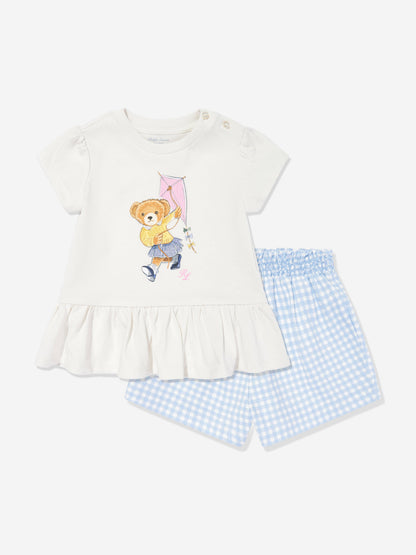 Baby Girls T-Shirt and Shorts Set in Blue