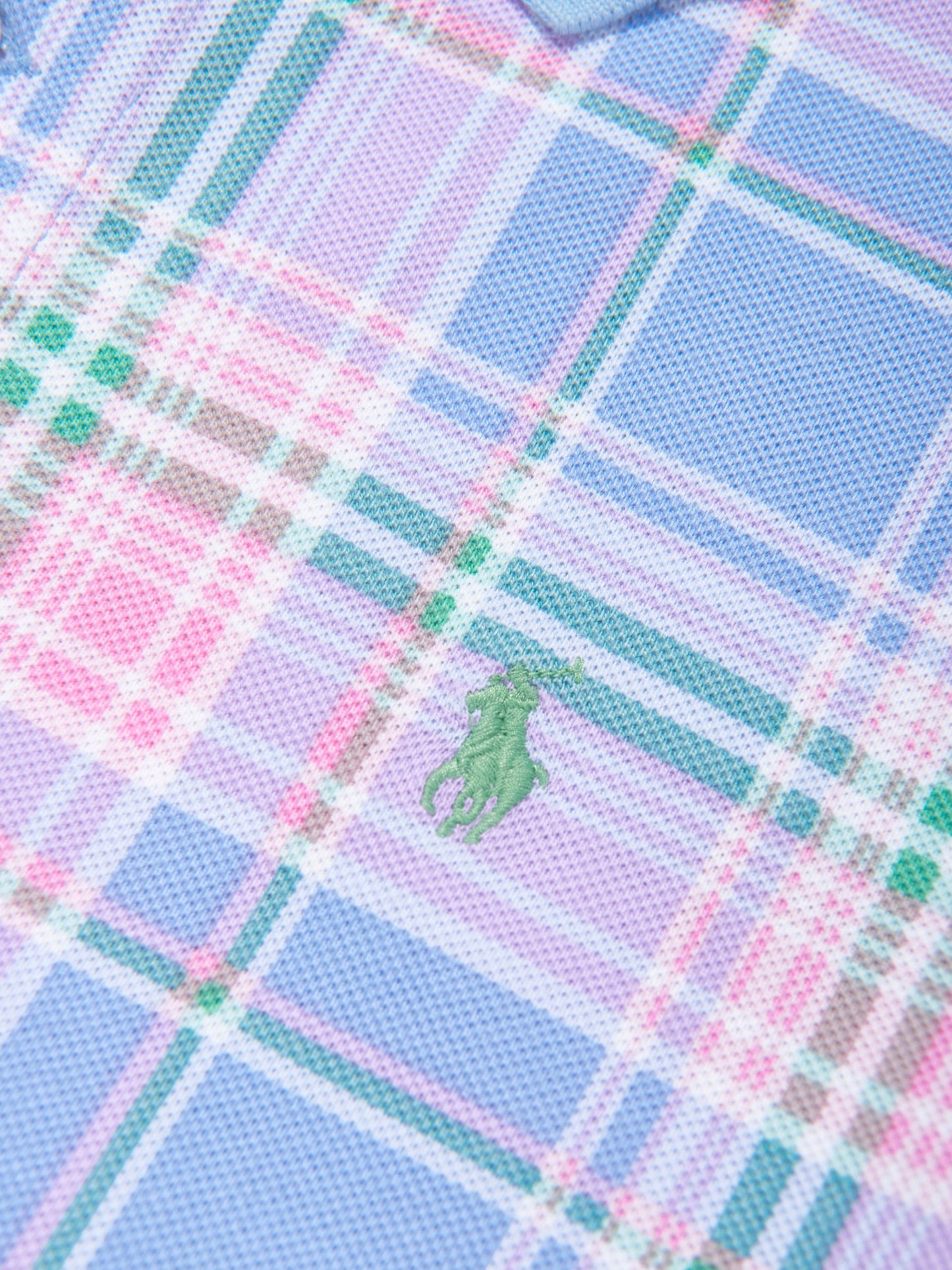 Boys Checked Polo Shirt in Blue