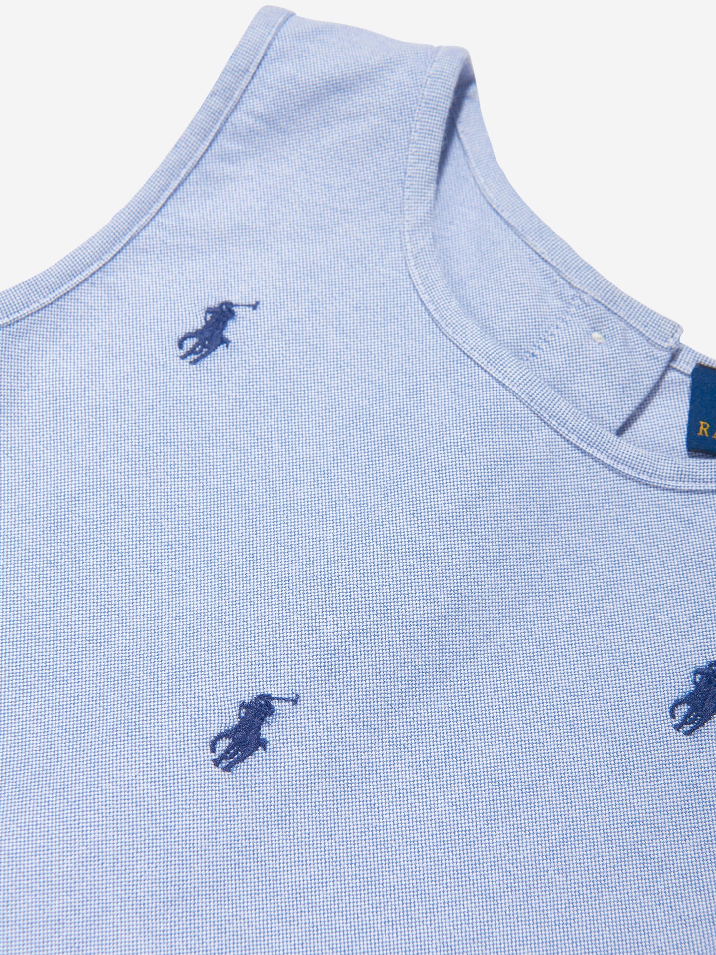 Girls Sleeveless Logo Dress in Blue