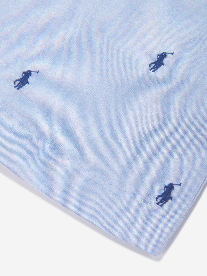 Girls Sleeveless Logo Dress in Blue