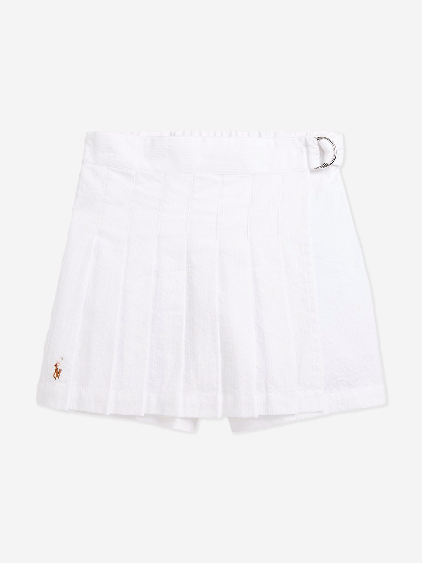 Girls Pleated Skort in White