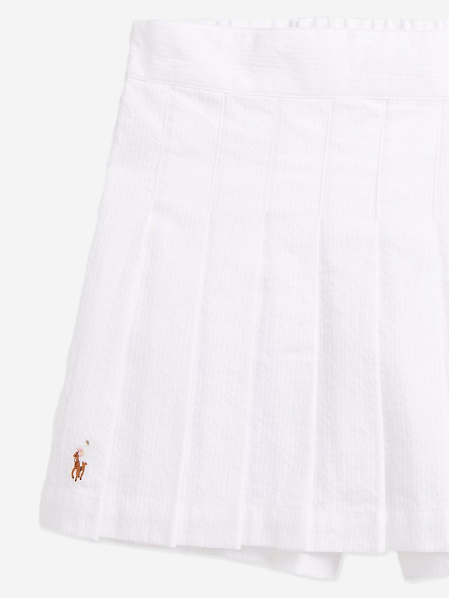 Girls Pleated Skort in White