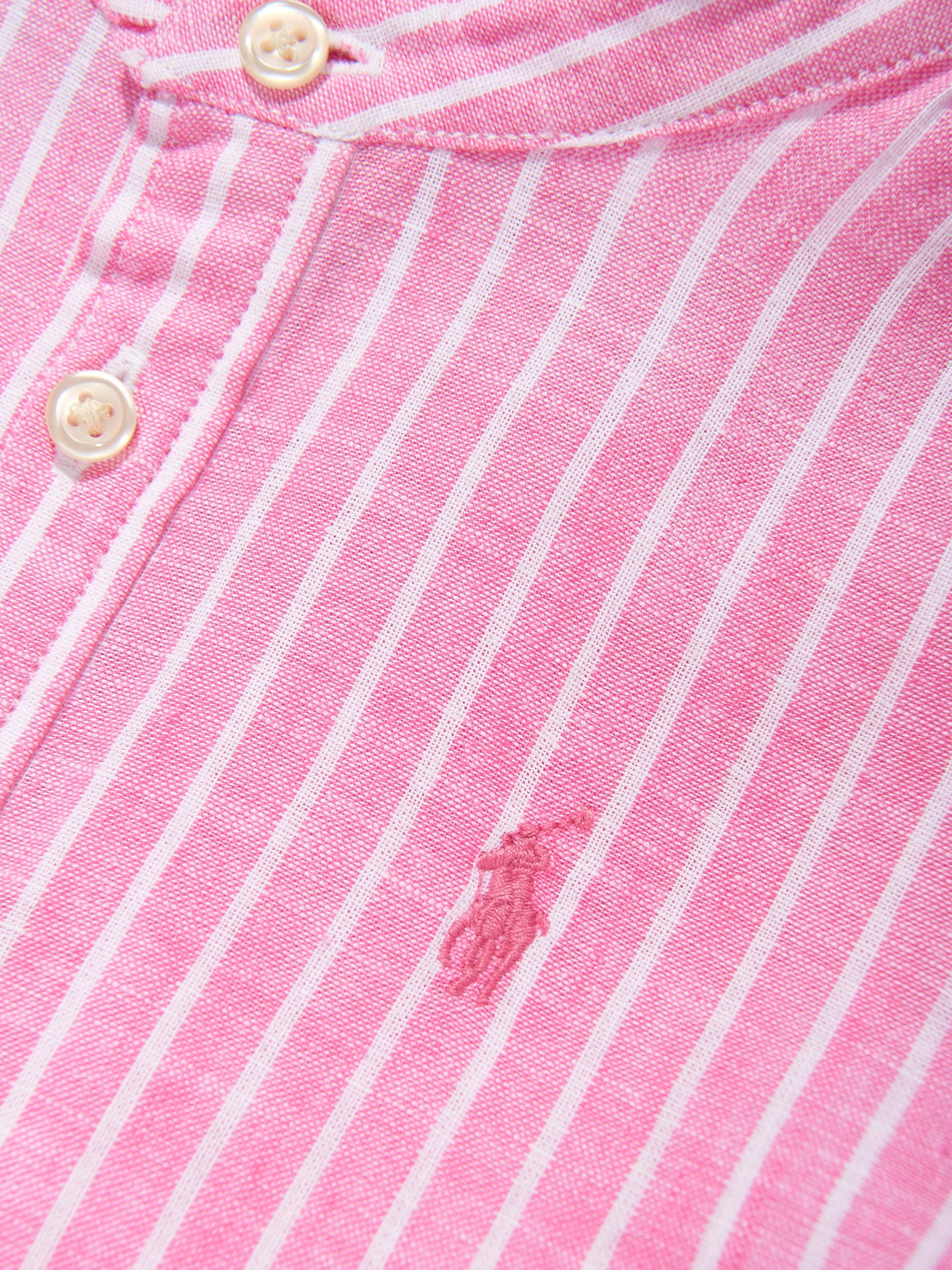 Girls Striped Tier Shirt Dress in Pink