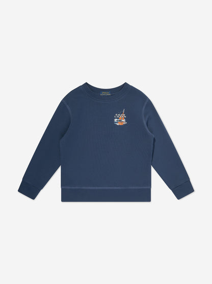 Boys Branded Sweatshirt in Navy