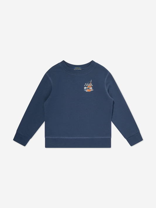 Boys Branded Sweatshirt in Navy