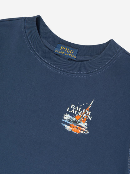 Boys Branded Sweatshirt in Navy