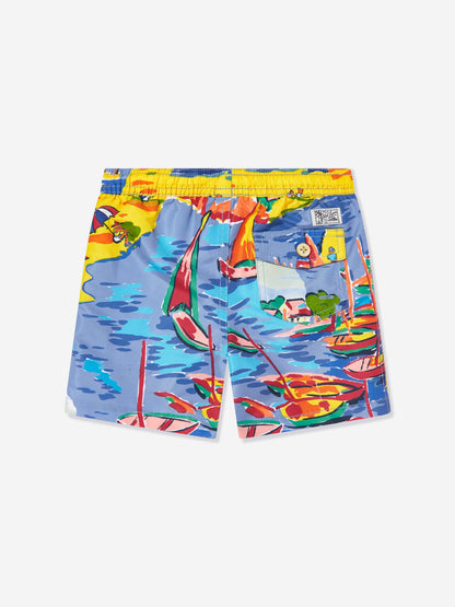 Boys Seaside Village Haven Swim Short in Multicolour