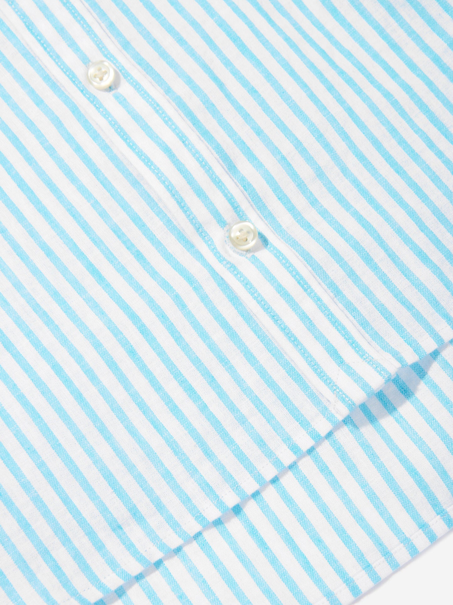 Girls Striped Logo Shirt in Blue
