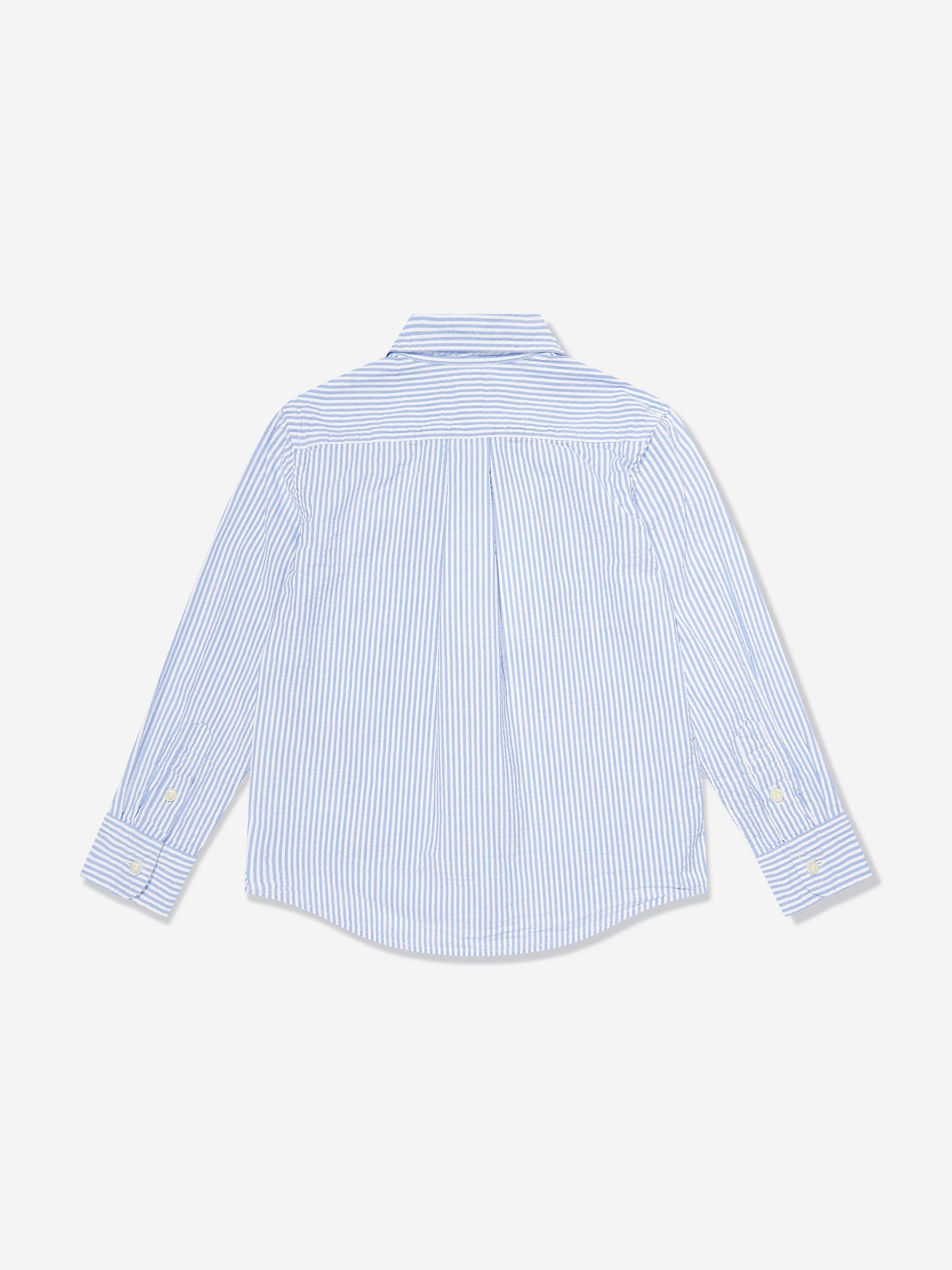 Boys Striped Logo Shirt in Blue