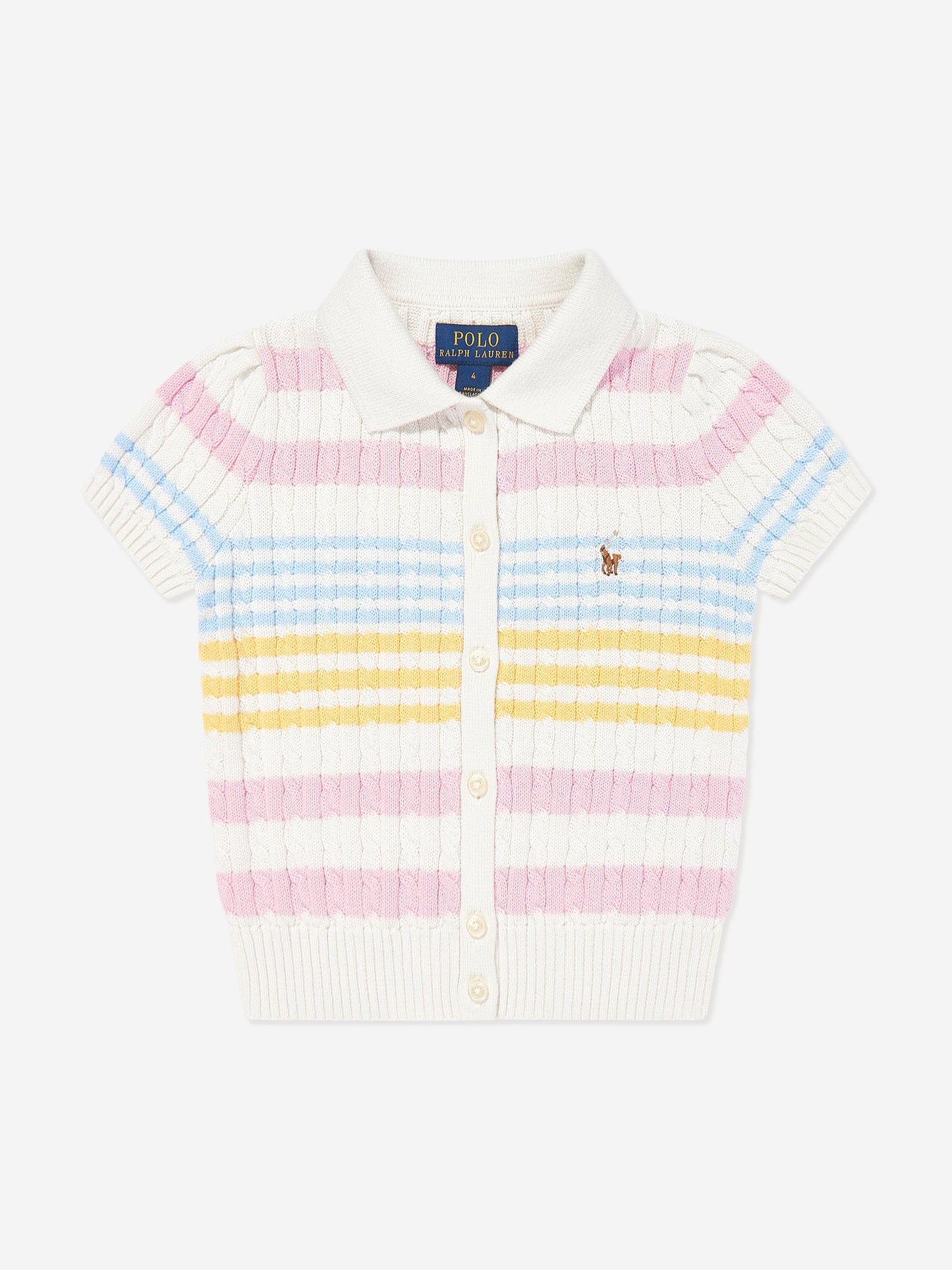 Girls Cable Knit Skirt Set in Multicolour