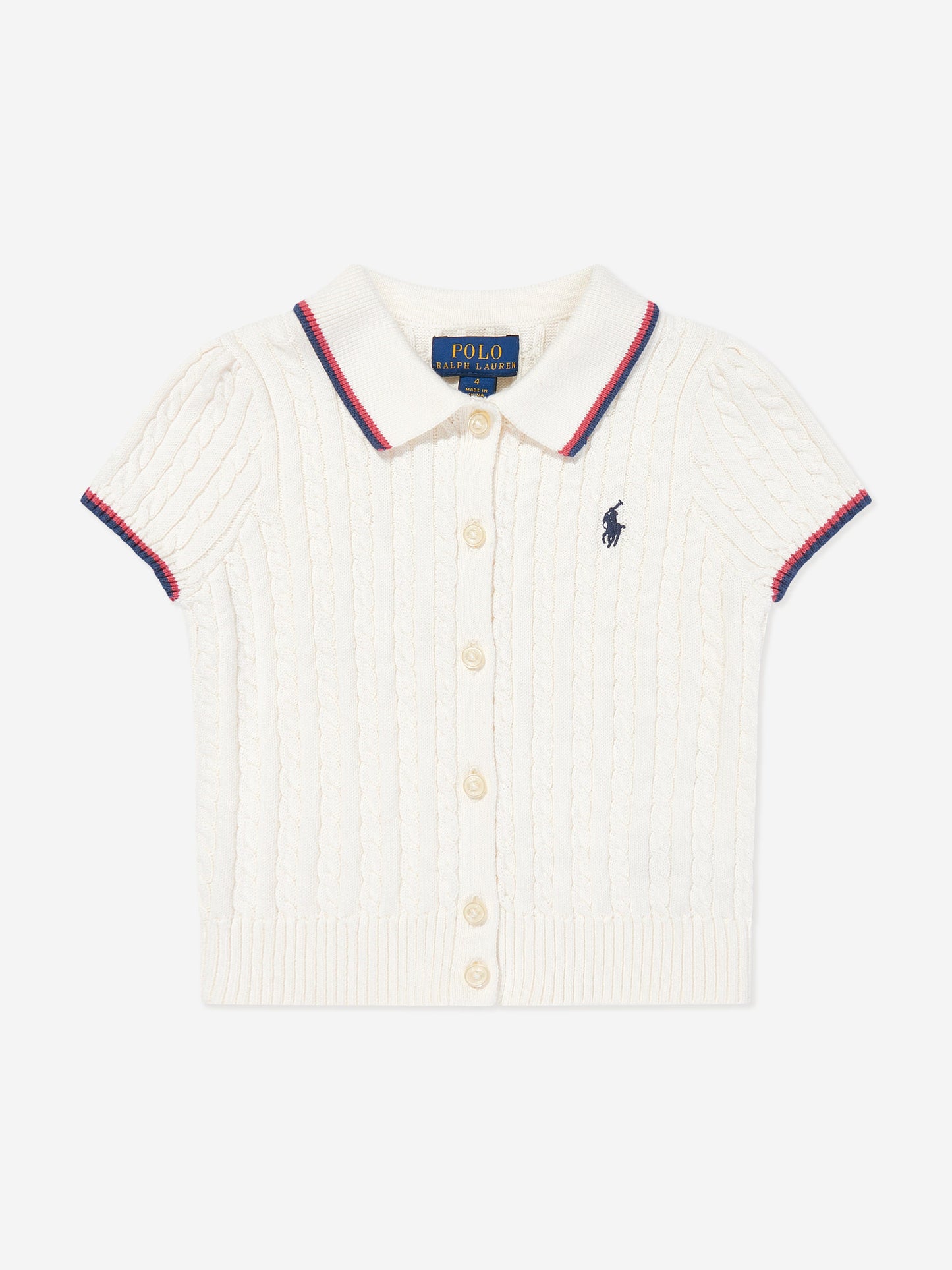 Girls Cable Knit Skirt Set in Ivory