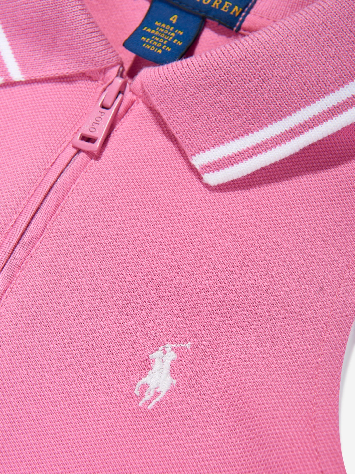 Girls Sleeveless Zip Pleated Dress in Pink