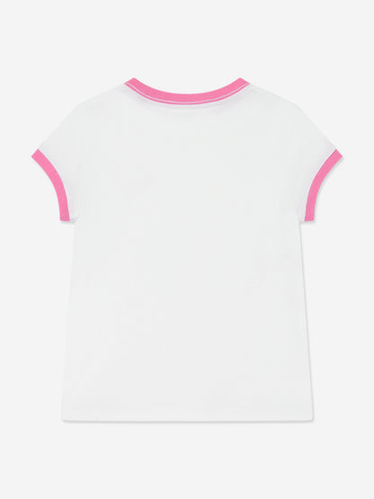 Girls Logo Print T-Shirt in White