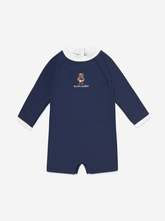 Baby Boys Rash Guard Sunsuit in Navy