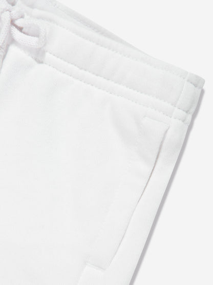 Girls Athletic Logo Shorts in White