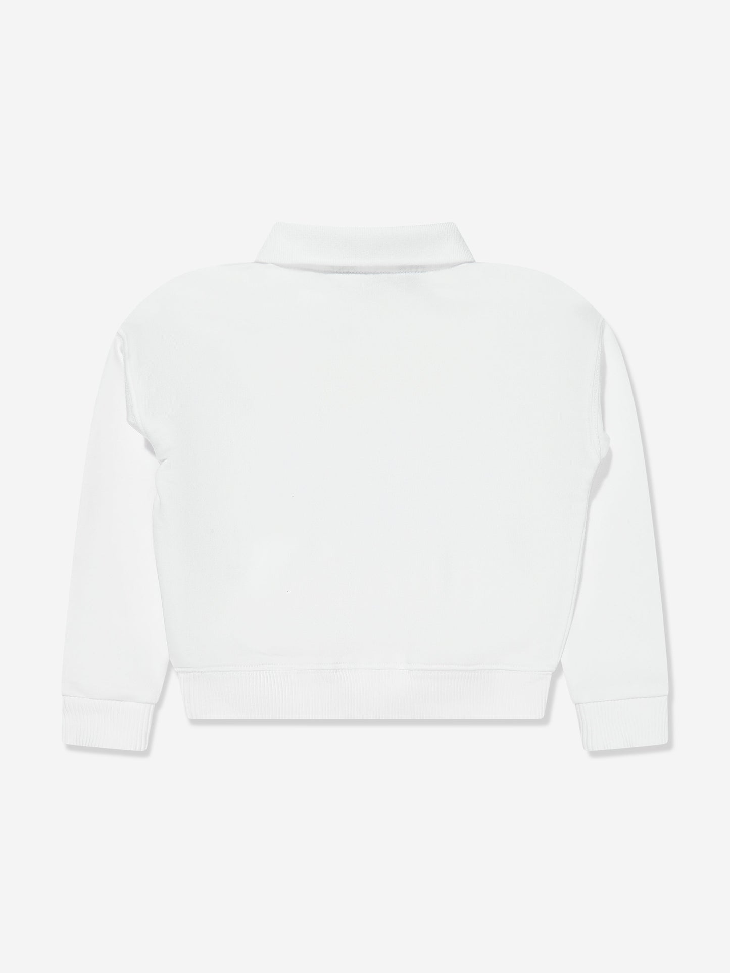 Girls Polo Sweatshirt in White