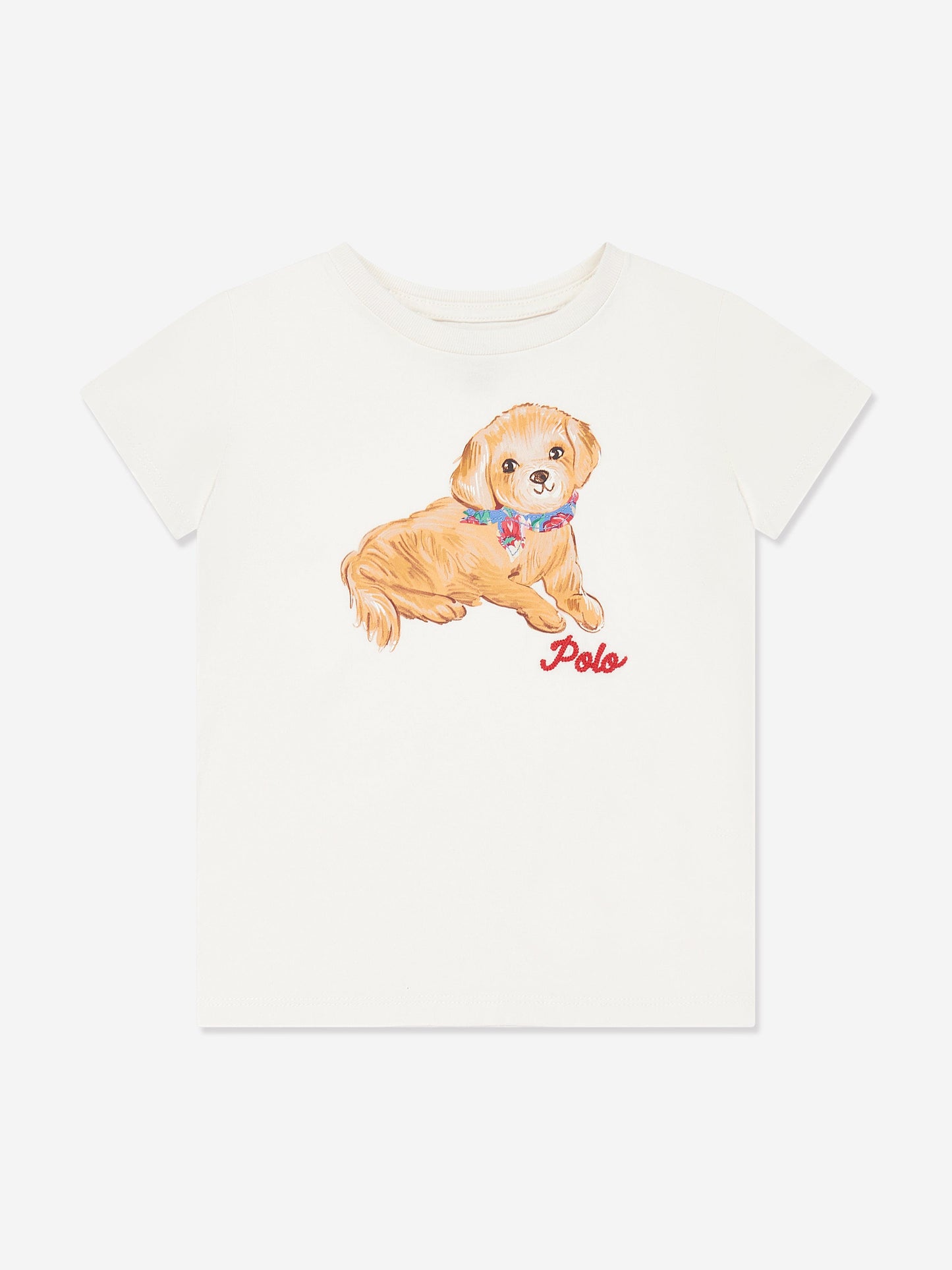 Girls Polo Puppy T-Shirt in White