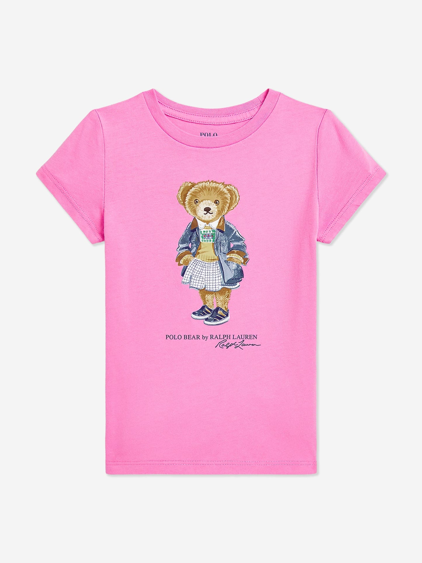 Girls Polo Bear T-Shirt in Pink