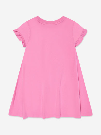 Girls Polo Bear Jersey Dress in Pink