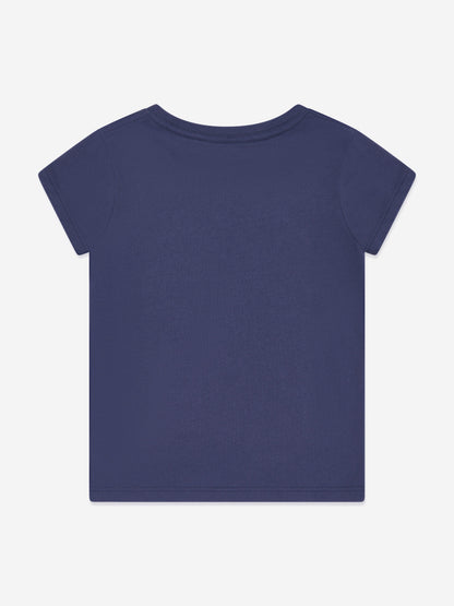 Girls Polo Bear T-Shirt in Navy