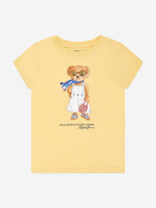 Girls Polo Bear T-Shirt in Yellow