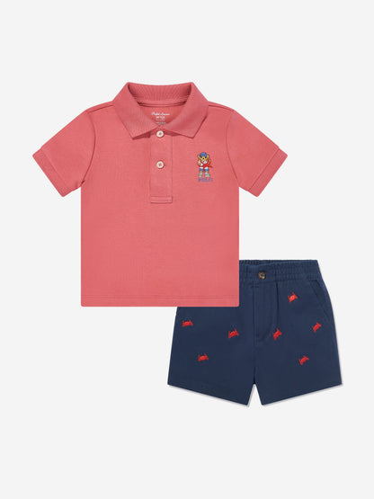 Baby Boys Bear Short Set in Multicolour