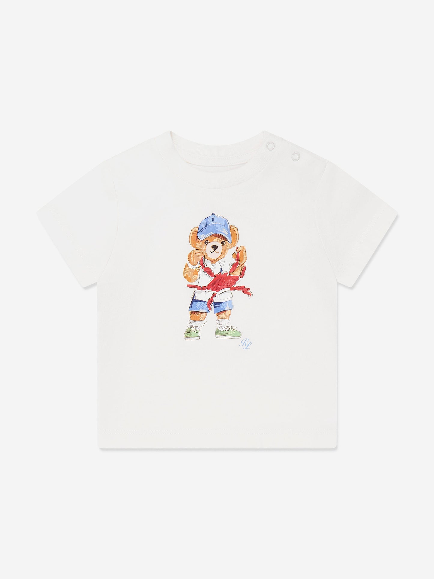 Baby Boys Bear T-Shirt in White