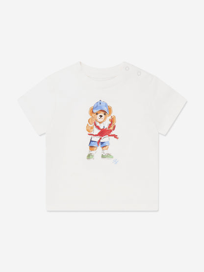 Baby Boys Bear T-Shirt in White